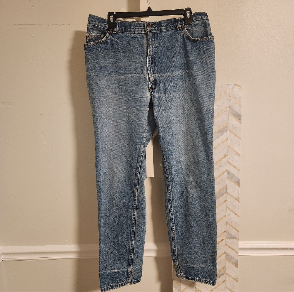 Vintage Levi's Misses Orange Tab Jeans | High Rise Straight Leg Denim Size 8 80s